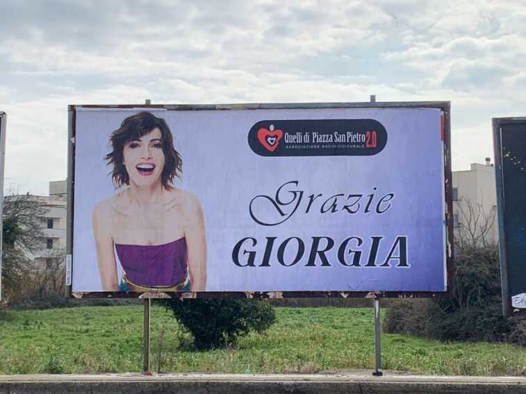 Giorgia, cittadina d’adozione di Galatina. E la città la ringrazia: «Un omaggio a una splendida artista»