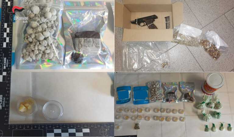 Adelfia, nascondeva droga, una pistola e circa 400 proiettili in un muretto a secco: arrestato 43enne