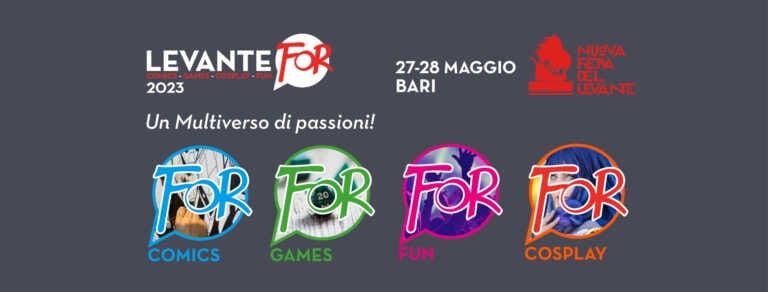 Bari, in Fiera arriva LevanteFor: manifestazione dedicata alla cultura pop e alla galassia nerd