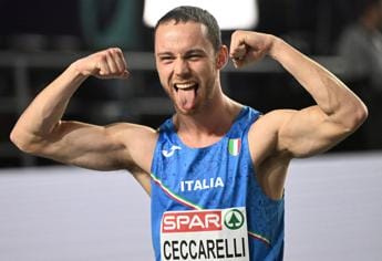 Galleria foto 'Europei Istanbul 2023, Ceccarelli oro e Jacobs argento nei 60 metri' - foto 1
