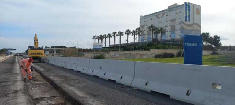 Strada statale 16, completati i lavori di sostituzione dello spartitraffico tra Bari e Mola