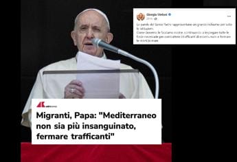 Galleria foto 'Migranti, Meloni: “Da Papa richiamo per istituzioni, impegnati per fermare morti in mare”' - foto 1