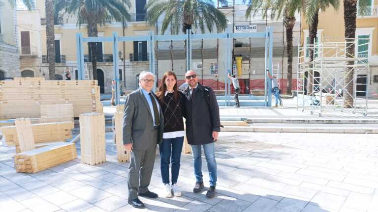 Trani, piazza Teatro torna alle origini: nasce una sala comunale mobile e all’aria aperta