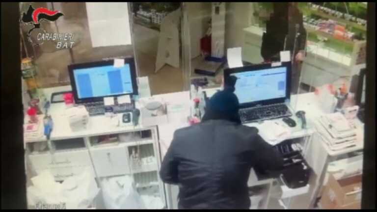 Tre rapine in due settimane nelle farmacie di Andria: arrestato rapinatore seriale – VIDEO
