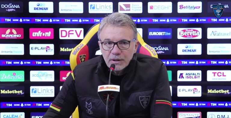 Il Lecce ospita il Napoli, Baroni: «Voglio una squadra serena. Pensiamo alla prestazione non al risultato»