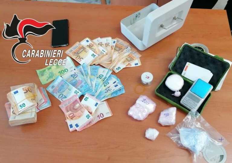 In casa 360 grammi di cocaina e oltre 14mila euro in contanti: arrestato un 41enne a Monteroni
