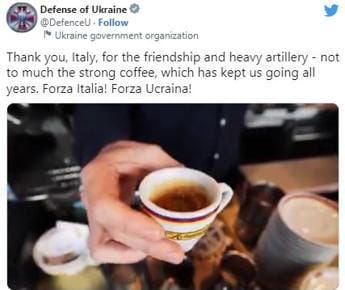 Galleria foto '“Italia, grazie per le armi. E per il caffè”: il messaggio dall’Ucraina – Video' - foto 1