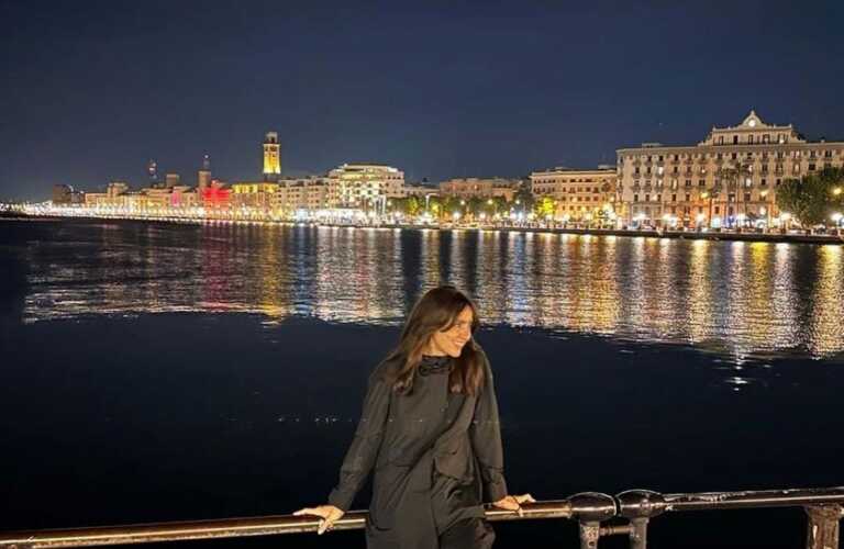 Ambra Angiolini a Bari, sui social le immagini del soggiorno pugliese