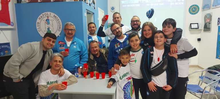 Napoli campione d’Italia: festa anche in Puglia. La gioia dei tifosi nel club di Modugno – VIDEO