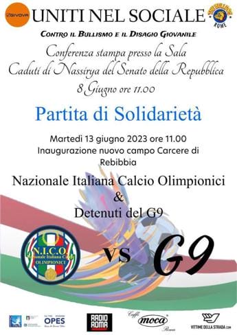 Galleria foto 'Calcio: nuovo campo a Rebibbia, partita di solidarietà per inaugurarlo' - foto 1