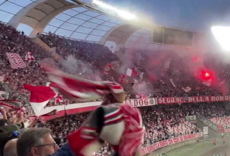 Accendono fumogeni al San Nicola durante le partite del Bari: Daspo per nove tifosi biancorossi