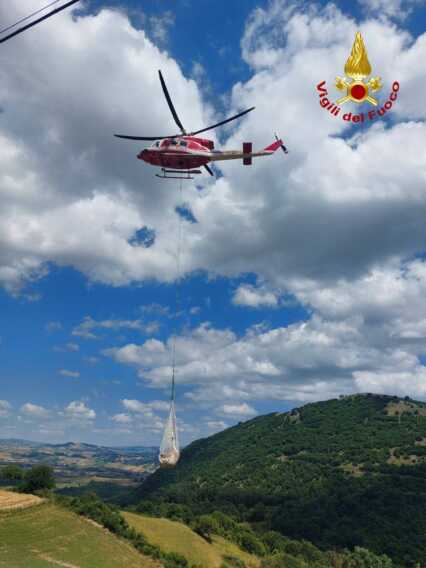 Galleria foto 'Muro Lucano, bovino bloccato in montagna dopo essersi perso: salvato con un elicottero – VIDEO' - foto 1
