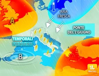 Galleria foto 'Temporali e niente caldo per il ponte del 2 giugno: il meteo' - foto 1