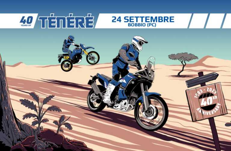 Il 24 settembre grande festa a Bobbio per i 40 anni di Yamaha Tènèrè