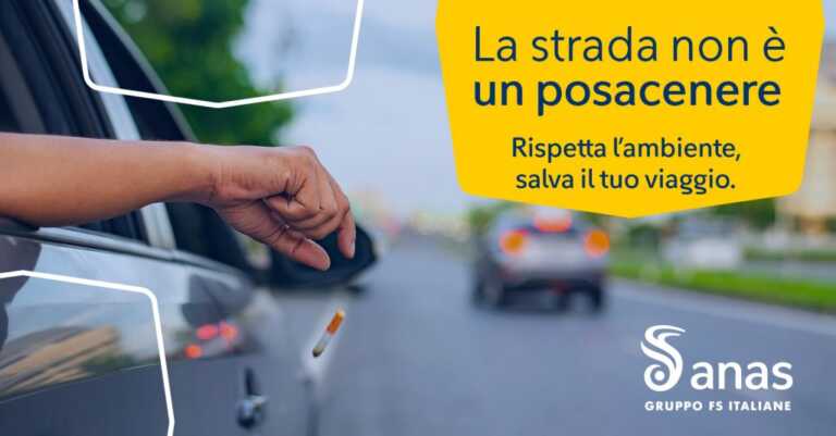Anas lancia la campagna antincendio “La strada non è un posacenere”