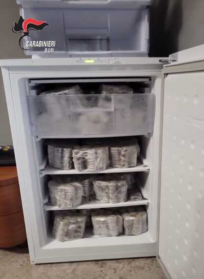 Galleria foto 'Nell’armadio due giubbotti antiproiettile e in frigo oltre 50 chili di droga: arrestato un 32enne a Bari' - foto 1