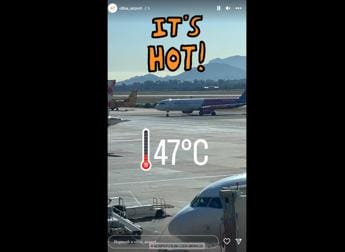 Galleria foto 'Caldo record all’aeroporto di Olbia, 47 gradi in pista: tre voli non atterrano' - foto 1