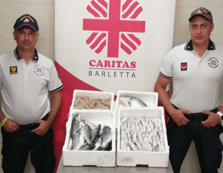 Barletta, sequestrati 67,5 kg di prodotti pescati irregolarmente: la Guardia costiera li dona in beneficenza