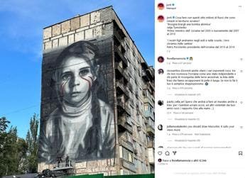 Galleria foto 'Ucraina, Jorit e il murale della bimba russa a Mariupol: “Ci hanno mentito. Pace”' - foto 1