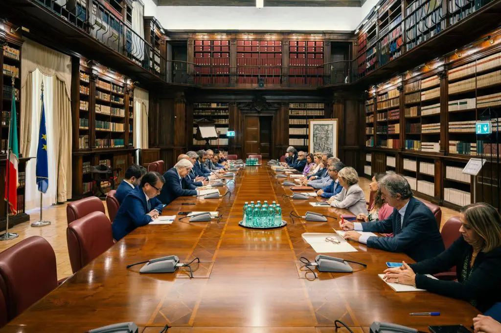 Galleria foto 'Ferragosto di lavoro per Sangiuliano con i vertici del Ministero' - foto 1