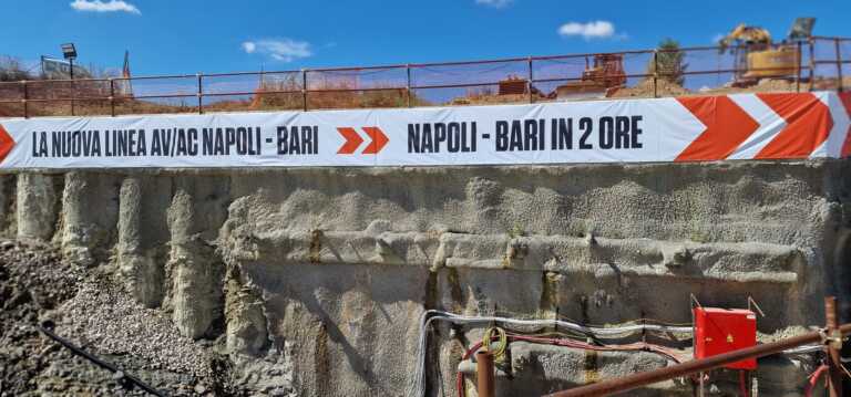Alta velocità Napoli-Bari, i primi due lotti pronti nel 2025: «Lavori in linea con i tempi del Pnrr»