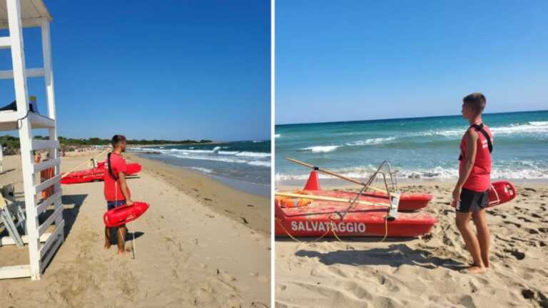 Vento forte e risacca nell’Adriatico: due bagnini 17enni salvano sei persone a Rosa Marina