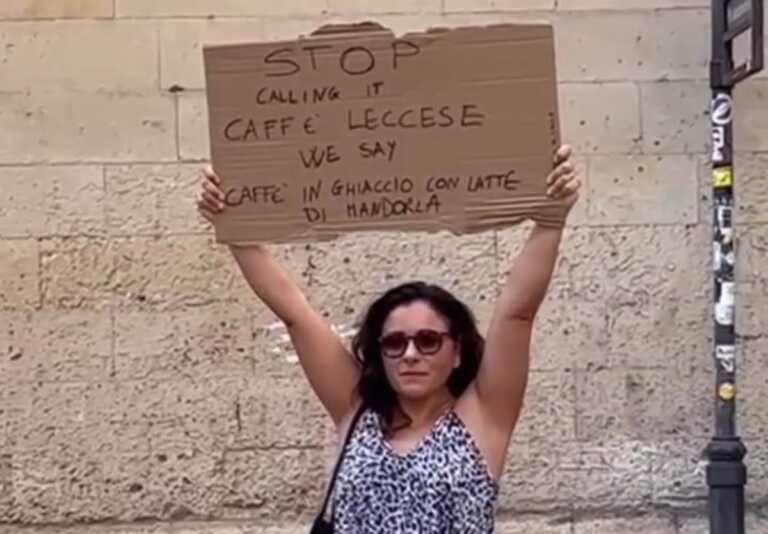 Galleria foto '«Basta chiamarlo “leccese”, è caffè in ghiaccio con latte di mandorla»: la curiosa protesta nel capoluogo salentino' - foto 1