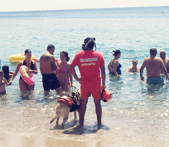 Galleria foto 'Calabria, cane vigili fuoco salva bimbi su canoa' - foto 1