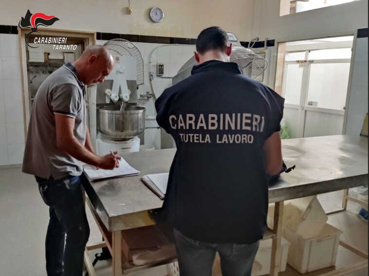 Controlli dei carabinieri nel Tarantino: multe per 86mila euro a quattro attività commerciali