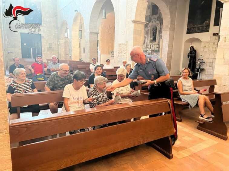 Truffe agli anziani: in un opuscolo consigli e raccomandazioni dei carabinieri della Bat per prevenirle