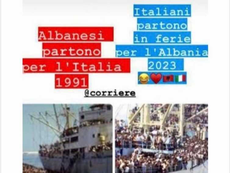 I turisti italiani come i migranti nel 1991: il meme condiviso dal premier albanese Edi Rama