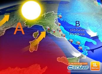 Galleria foto 'Meteo oggi e prossimi giorni: ultime ore del ciclone Poppea, poi tornano sole e caldo' - foto 1