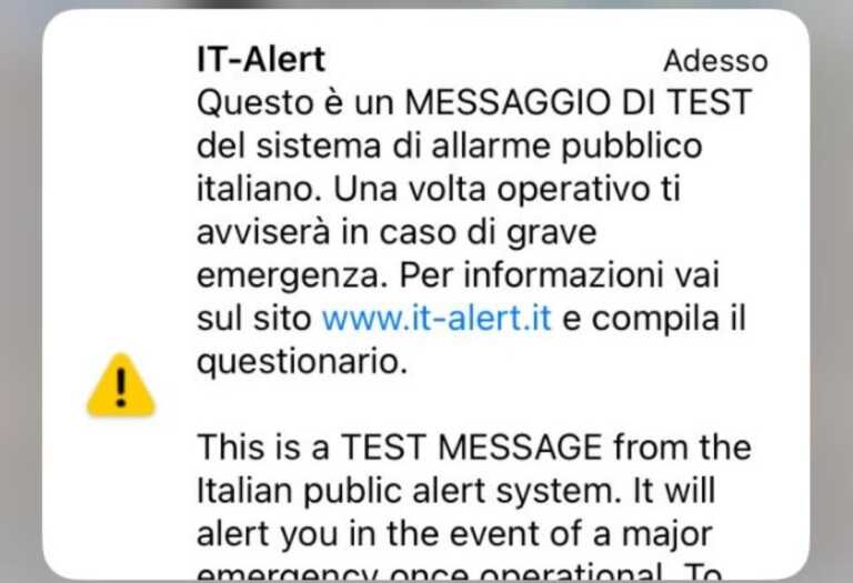 Alle 12 il messaggio IT-alert sugli smartphone dei pugliesi: oltre 100mila questionari compilati