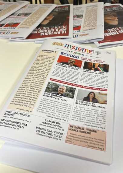 Galleria foto 'Nasce “Insieme per la Puglia”: la nuova rivista del Partito democratico regionale diretta da Gero Grassi' - foto 1