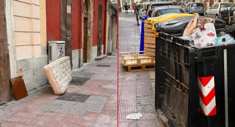Materassi, escrementi, erba e immondizia ovunque: via Garruba a Bari tra degrado e abbandono – VIDEO