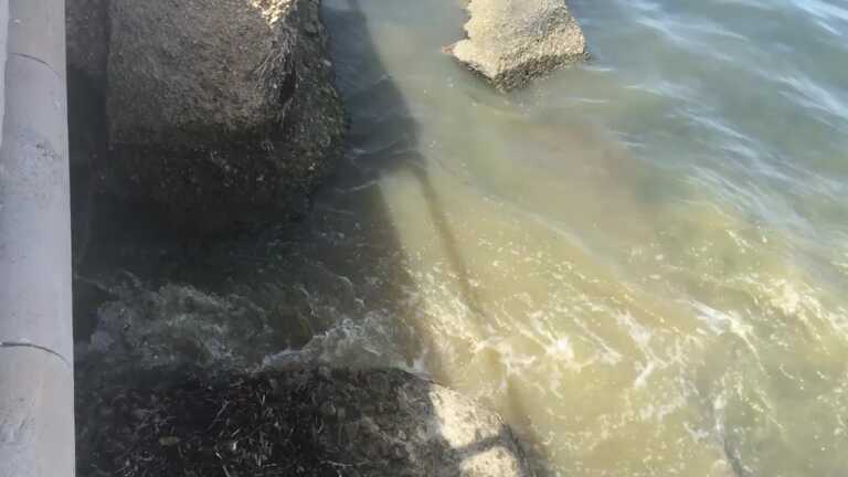 Si rompe una condotta fognaria a Bari, balneazione interdetta a Pane e pomodoro. Aqp: «Tecnici al lavoro» – VIDEO