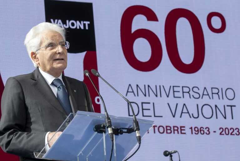 Vajont, Mattarella “Coltivare la memoria compito della Repubblica”