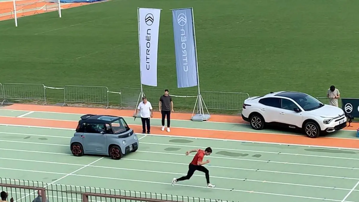 Citroen Ami perde in pista con Filippo Tortu, ma vince sul mercato