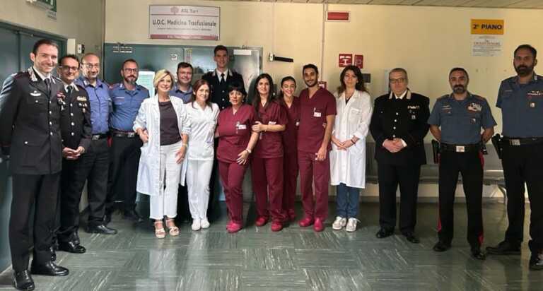 «Sensibilizzare alla donazione del sangue»: carabinieri in campo, a Bari, con una giornata di raccolta