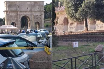 Galleria foto 'Roma, zaino abbandonato in zona Colosseo: arrivano gli artificieri' - foto 1