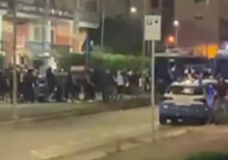 Disordini dopo Giugliano-Taranto: sfiorato lo scontro tra tifosi campani e pugliesi, contusi tre poliziotti