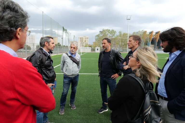 Quasi pronto il campo da calcio “Mirko Variato” a Japigia. Petruzzelli: «Consegna a fine mese»