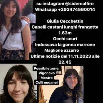 Galleria foto 'Giulia Cecchettin, oggi era il giorno della laurea. Prof: “Spero raggiunga presto questo traguardo”' - foto 1