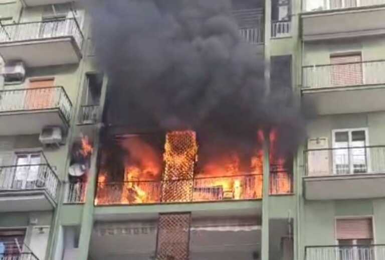 Paura a Manfredonia: appartamento a fuoco in una palazzina di sei piani. Evacuato l’edificio
