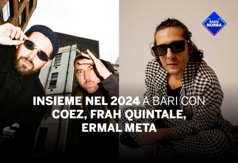 Bari, in piazza Libertà il concerto di fine anno con Coez, Frah Quintale ed Ermal Meta