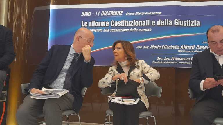 Da Bari l’appello della ministra Casellati alle opposizioni: «Sulle riforme non abbiano pregiudizi» – VIDEO