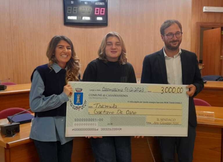 Casamassima abbraccia Gaetano De Caro: la giovane promessa reduce da X-Factor