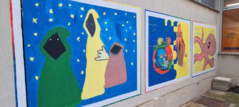 Galleria foto 'La cura passa attraverso la creatività: 20 ragazzi del “Colli Grisoni” colorano i muri del centro autismo' - foto 3