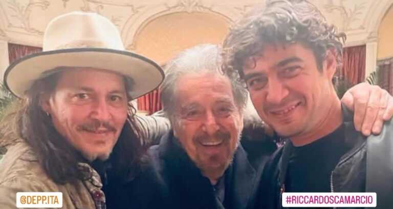 Scamarcio è Modigliani: sui social la foto dell’attore andriese con Johnny Depp e Al Pacino