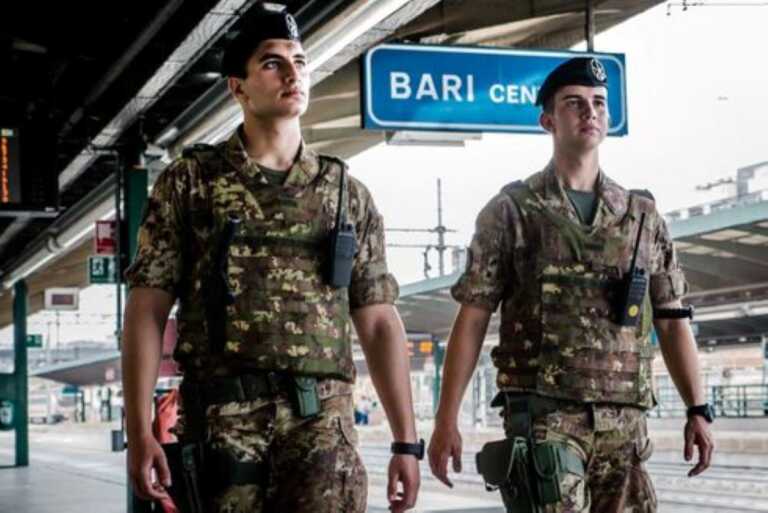 Sicurezza a Bari, arrivano altri 29 militari: salgono a 141 le unità dell’Esercito in città